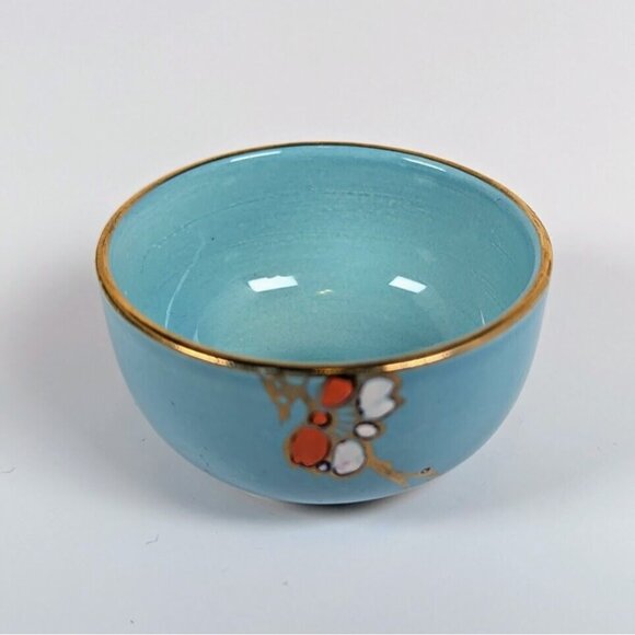 Old Foley James Kent, Small Creamer + Sugar Bowl Blue Cherry Blossom Capri 5393 - Picture 6 of 8
